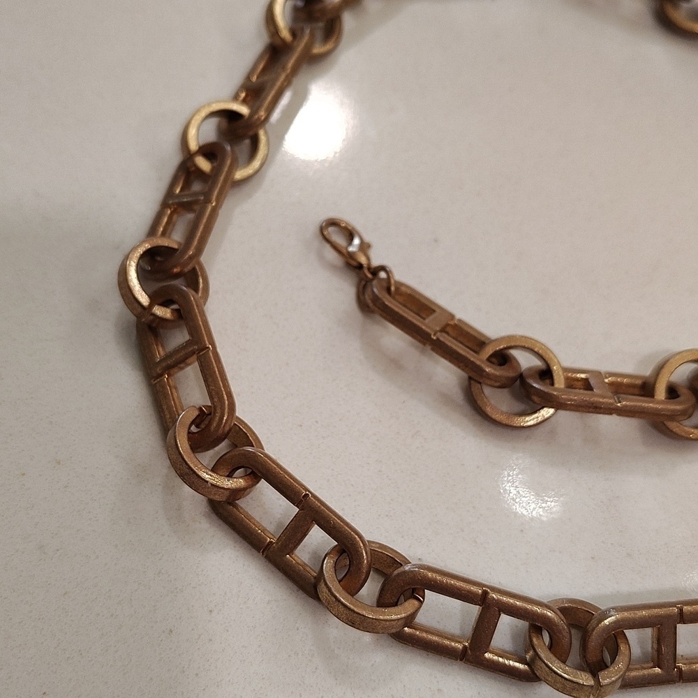 Link Necklace Gold Plated Chain 17" With Extender - Picture 2 of 7